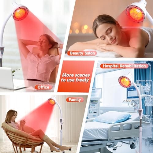 Infrared Light,White 275W Near Red Infrared Heat Lamp for Relieve Joinpt Pain and Muscle Aches