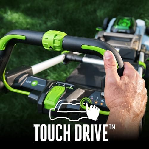 EGO Power+ LM2123SP-2 21-Inch 56-Volt Cordless Self-Propelled Brushless Lawn Mower with Touch Drive, with 4.0Ah, 6.0Ah Batteries, and 550W Rapid Charger