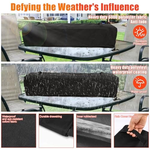 Tabletop Propane Fire Pit 36 Inch, 50000 BTU, Stainless Steel Outdoor Table Top Firepit with Cover and Windscreen, Portable Tabletop Fire Pit for Patio and Camping