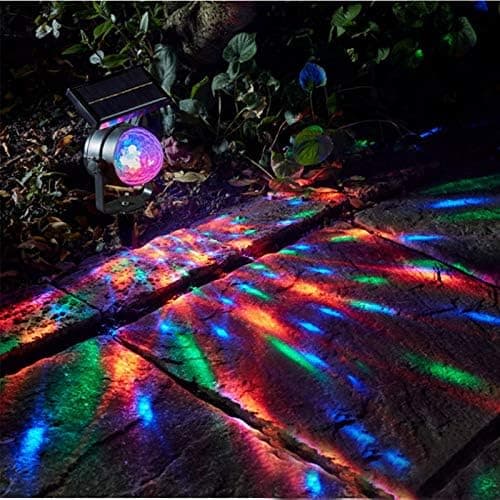 Solar Projection Lamp RGB Rotatable Crystal Magic Ball Disco Stage Light Outdoor Lawn Landscape Color LED Light