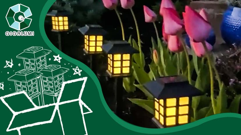GIGALUMI Solar Outdoor Lights,12 Pack LED Solar Lights Outdoor Waterproof, Solar Walkway Lights Maintain 10 Hours of Lighting for Your Garden, Landscape, Path, Yard, Patio, Driveway