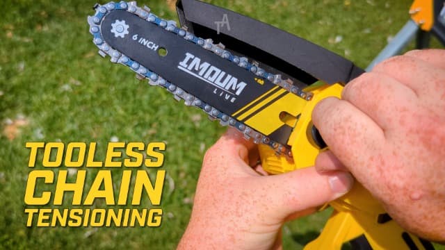 Mini Chainsaw Cordless 6 Inch, 32FT/S Fast Powerful Cutting, Brushless Electric Handheld Chain Saw with 3.0Ah Battery Powered, Auto Oiler, Lightweight, Sharp for Tree Trimming Pruning(Upgrade Version)
