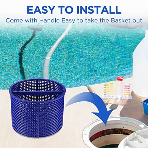 Tooetoy Pool Skimmer Basket Compatible with Hayward Automatic Skimmers SPX1082CA & Aladdin B-152, Fit Models SP1082 SP1083 SP1084 1085 1086 SP1075 1075T, 7"-Remove Leaves and Debris,No Weighted