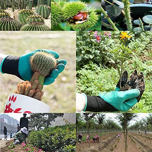 DCCPAA Garden Gloves with Claws,Claw Gardening Gloves for Digging,Planting, Weeding, Seeding-Waterproof for Men and Women