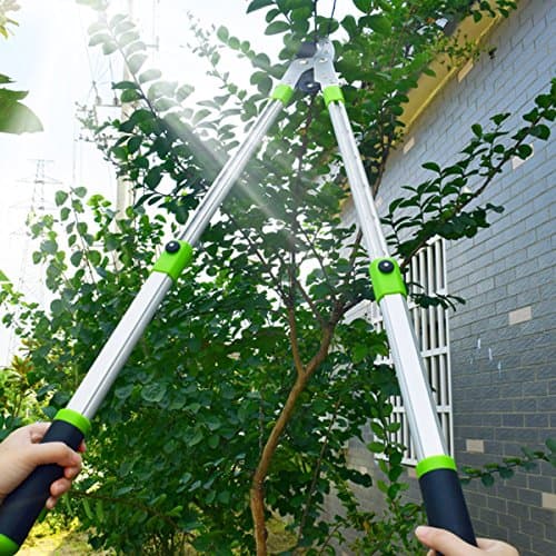 KSEIBI 252606 Anvil Lopper with Telescoping Aluminium Light-weight Handle, Tree Trimmer, Branch Cutter, Loppers, Pruning Shears, Garden Pruners Up to 2 Inch Cutting Capacity, 28 ~ 40 Inch