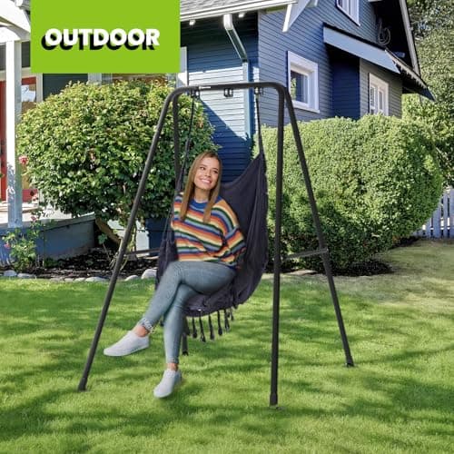 Swing Stand, Hammock Chair Stand Max Load 330lbs, Heavy Duty Hammock Stand,Outdoor or Indoor Hanging Chair Stand only,Hammock Chair not Include