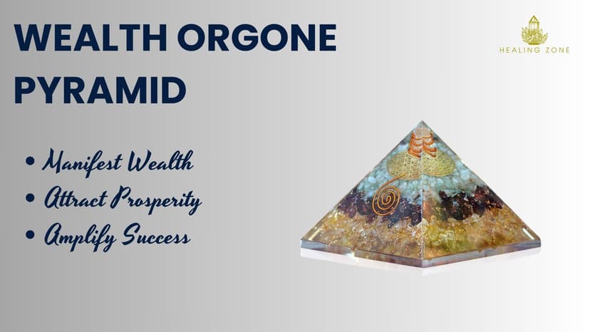 Triple Money Pyramid Energy Generator – Promotes Wealth & Prosperity with Green Aventurine, Red Garnet & Citrine – Attract Money & Success with Lucky Orgone Crystals