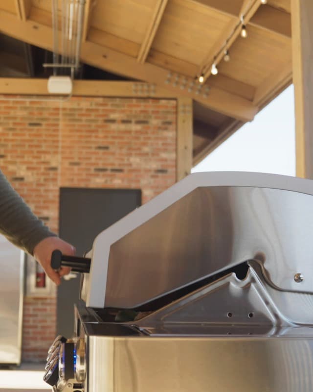 Monument Grills Larger Convertible 4-Burner Natural Gas Grill Stainless Steel Cabinet Style Propane Grills, LED Controls,Side Burner(Without Conversion Kit)