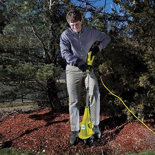 Sun Joe Electric Garden Cultivator with 2.5 Amp Motor and Steel Blades, Cultivates in 6.3 Inch Wide Path for Small Gardens and Flower Beds, Green