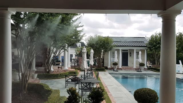 Patio Misting Kit - Pre- Assembled Misting System - Simply unpack and Attach - Cools temperatures by up to 30 Degrees - for Patio, Pool and Play Areas (60 Feet - 16 Nozzles)