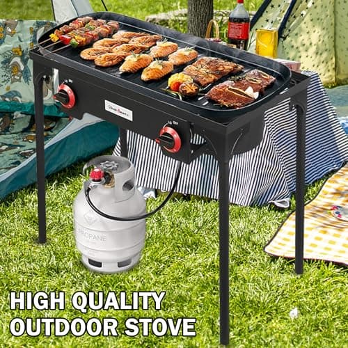 Vivicreate Propane Gas 20 PSIG high pressure regulator outdoor camping camp garden BBQ grill stove burner