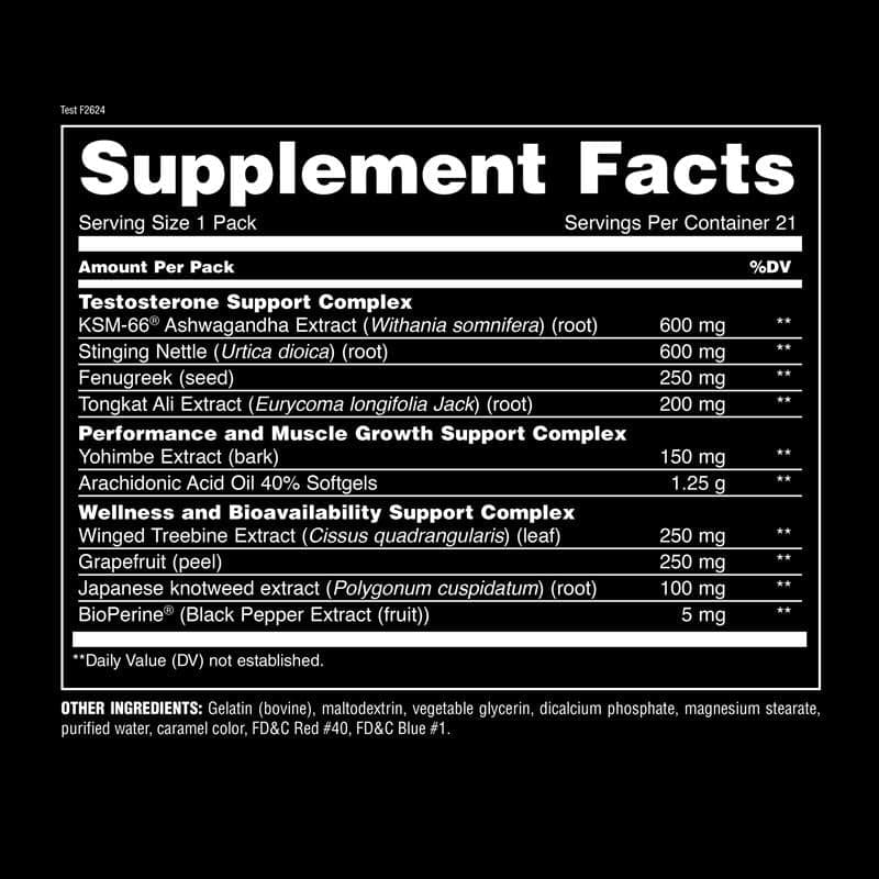 Animal Test Testosterone Booster for Men - Male Enhancing Supplement Libido Booster for Strength Athletes & Bodybuilders to Increase Stamina, Endurance, Muscle Growth, All-in-One Packs – 21 Day Cycle
