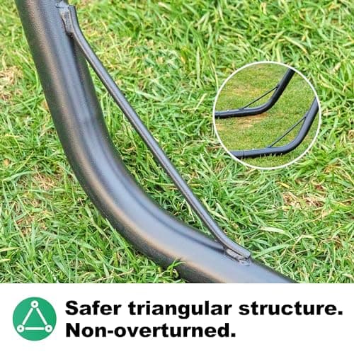Universal 2 Person Hammock Stand Only, 600 lbs Capacity, Adjustable Heavy Duty Powder-Coated Steel Stand, Multi-Use, Fits 9ft to 14ft Hammocks, XXL Size (Black)