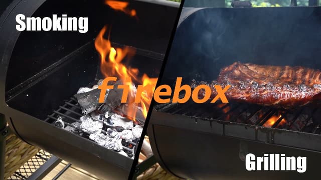 GREEN PARTY BBQ Charcoal Grill with Offset Smoker, 2 in 1 Smoker and Charcoal Grill combo, 512 Square Inch Space Barrel Charcoal Smoker Grill for Outdoor Camping Patio Backyard Cooking, Medium