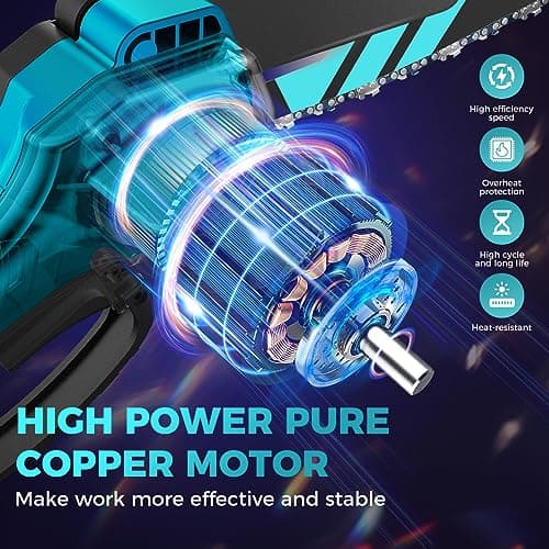 Saker Mini Chainsaw,6 Inch Portable Electric Chainsaw Cordless, Small Handheld Chain saw for Tree Branches,Courtyard, Household and Garden,By 2PCS 20V 1500mAh Batteries,Extra 3 PCS Chain