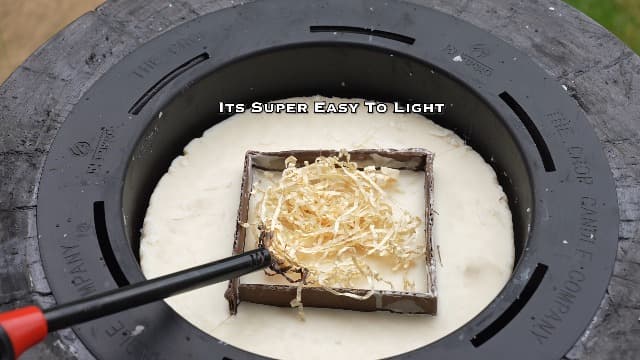 El Fuego Portable Wax Burning Fire Pit - Easy Start, Clean-Burning, No Wood Smoke with 8-Hour Starter Wax Fuel for Interval Burning - Ideal for Patios, Camping and Outdoor Use - Wood Pattern, Brown