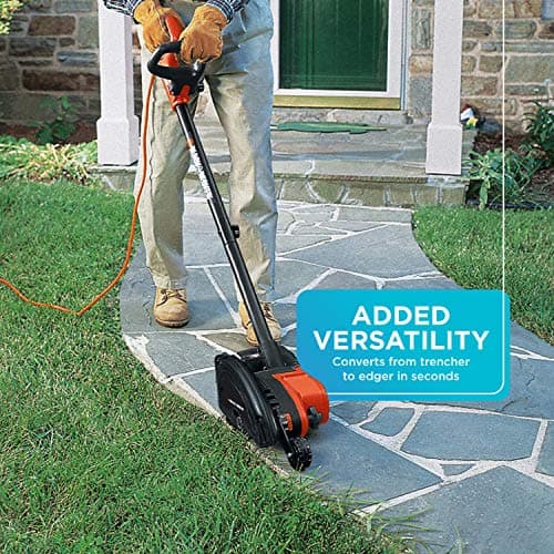 BLACK+DECKER 12 Amp 2-in-1 Landscape Edger and Trencher, (LE760FF)