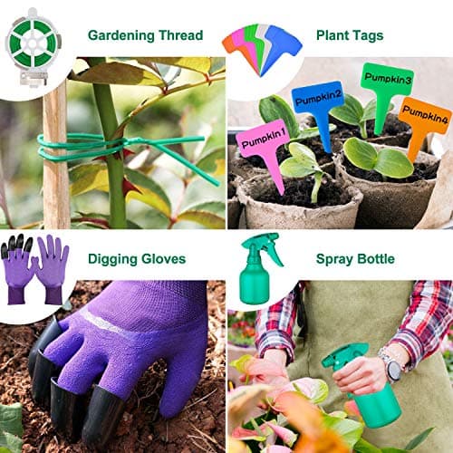 Garden Tools Set 83 Piece, Succulent Tools Set Included, Heavy Duty Aluminum Gardening Tools for Gardening, Non-Slip Ergonomic Handle, Durable Storage Tote Bag, Gifts for Men Women