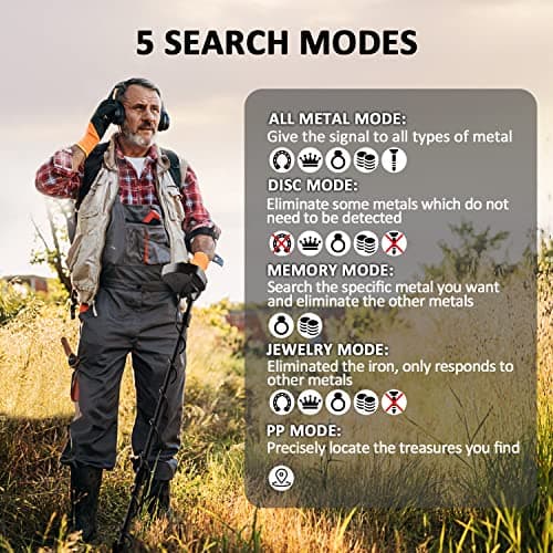 DR.ÖTEK Metal Detector for Adults Professional, Pinpoint Metal Detector Waterproof Gold and Silver, Higher Accuracy, Bigger LCD Display, Strong Memory Mode, 10" IP68 Coil, New Advanced DSP Chip