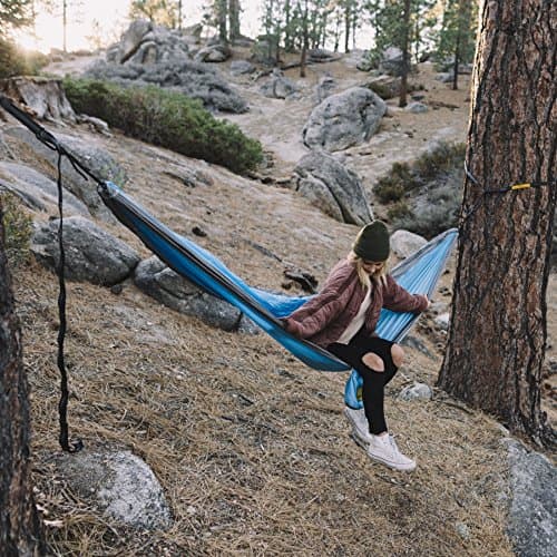 Wise Owl Outfitters Hammock Straps for Trees Heavy Duty - Set of Two 10ft Long, 1 Inch Thick Camping Hammock Tree Straps w/ 38 Loops & 2D Carabiners - Essential Hammock Accessories