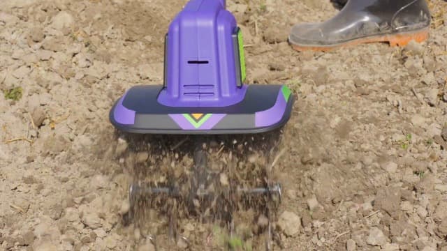 20V Cordless Tiller Cultivator,48 Steel Tines Garden Tiller,8.6 inch Wide Battery Powered Garden Cultivator,(2AH Battery and Charger Included)