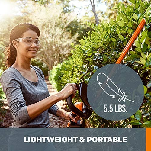 WORX WG261 20V PowerShare 22" Cordless Hedge Trimmer (Battery & Charger Included)