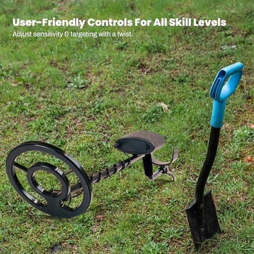 Bounty Hunter TK4 Tracker IV Metal Detector with Waterproof 8-Inch Coil, Versatile Detection Modes, Durable Construction, and Easy-to-Use Controls for All-Terrain Treasure Hunting Adventures