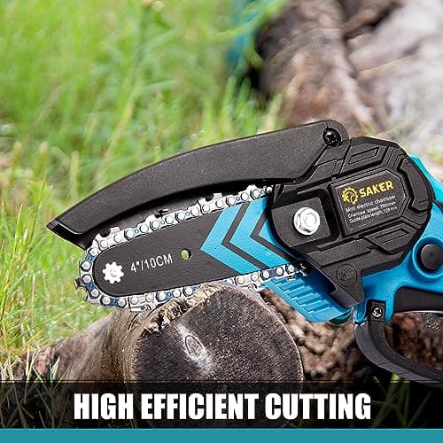 Saker Mini Chainsaw,Portable Electric Chainsaw Cordless,Handheld Chain Saw Pruning Shears Chainsaw for Tree Branches,Courtyard,Household and Garden