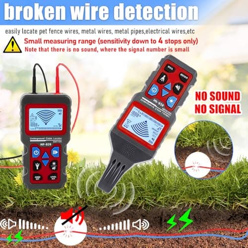 NOYAFA NF-826 Underground Cable Tester Locator Circuit Tracer Metal Pipe Detector Wire Tracker Tool Detects Wall\Underground Wires, Cables, Water and Gas Pipeline Paths