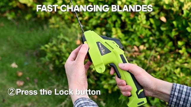SnapFresh Cordless Grass Shear Bush Trimmer, 2 in 1 Handheld Hedge Trimmer, 7.2V Electric Grass Trimmers, Lightweight Shrubbery Trimmers Battery & Charger Included, Shrub Trimmer for Garden(Green)