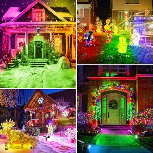 WELALO Solar Color Changing Spot Lights Outdoor Waterproof for Flag, [6 Pack/7 Modes] Multicolor Landscape Spotlights 180° Adjustable Solar Powered Lights for Walkway Pathway Tree Yard Garden Wall