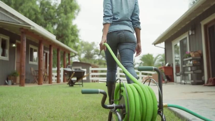 Yard Butler Handy Reel Silver Vein - Compact & Easy-to-Use Garden Hose Reel - Portable Design with Mounting Option - Make Watering Your Plants, Flowers & Lawn Easy