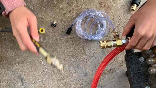 M MINGLE Adjustable Chemical Injector Kit for Pressure Washer, Soap Injector, 3/8 Inch Quick Connector