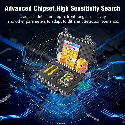 Adults Professional Underground Metal Gold Detector Intelligent Operation Silver Copper Finder High Precision Rapid Positioning Jewelry Ore Detector Gold Mine Hunter Treasure Scanner