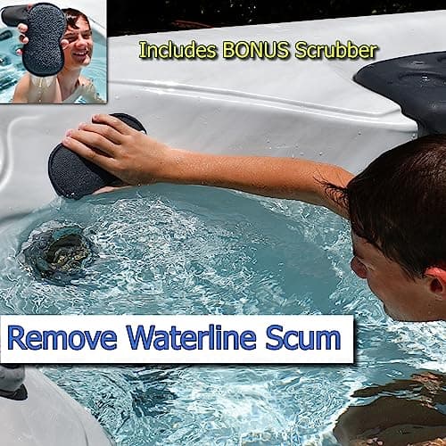 The Skimmie Scoop - Patented Handheld Skimmer with Fine Mesh Net for Spa, Hot Tub, Cold Plunge and Small Pool Cleaning - Lightweight and Durable with Powerful Suction Cup - Clean Out Filter (Yellow)