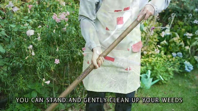 Haliaeetus Sickle Hoe, 58'' Long Handle Japanese Hand Hoe for Standing to Remove Weed, Stainless Steel Scraper Hoe, Bent Angle Weeding Sickle for Fastly Scraping Out Weed on Flower Bed, Between Plants