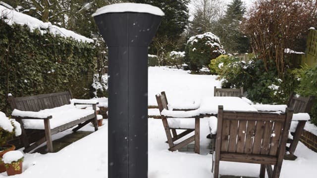 Patio Heater Covers with Zipper and Storage Bag,Waterproof,Dustproof,Wind-Resistant,Sunlight-Resistant,Snow-Resistant,Black,89'' Height x 33" Dome x 19" Base