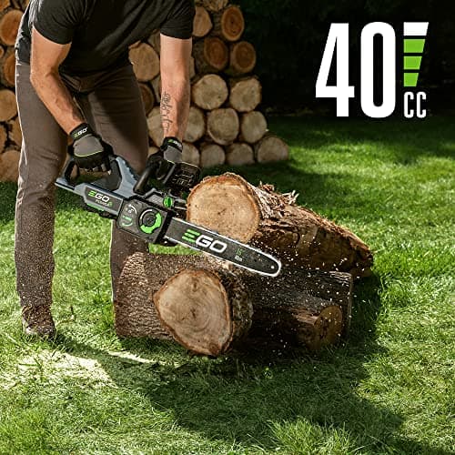 EGO Power+ CS1611 16-Inch 56V Lithium-ion Cordless Chainsaw - Battery and Charger Included, Black