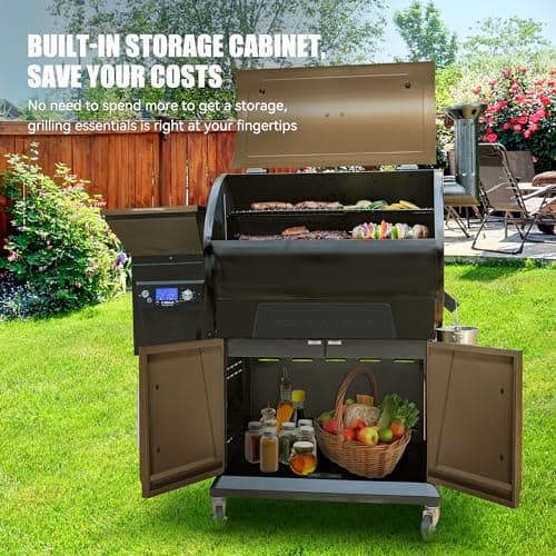 Z GRILLS Wood Pellet Grill and Smoker with Double-wall Insulation Structure, 697 SQ.IN, Bronze