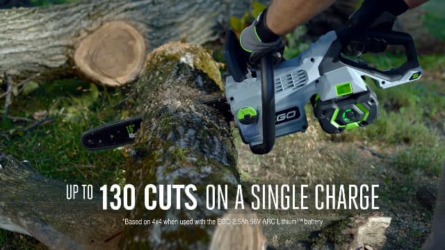 EGO Power+ CS1611 16-Inch 56V Lithium-ion Cordless Chainsaw - Battery and Charger Included, Black