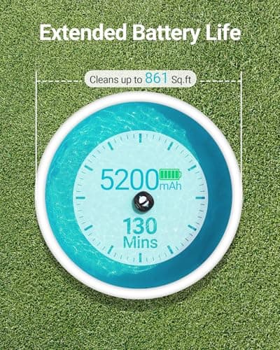 (2025 Upgraded) TALOSBO Pleco Se Cordless Pool Vacuum Cleaner Up to 130 Mins Runtime, Robotic Pool Cleaner with 2.5H Fast Charge, Ideal for Flat Above Ground and Inground Pools up to 861 Sq. Ft.