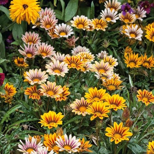 300 Gazania Seeds Mix Heat & Drought Tolerant Garden Flower & Ground Cover Plants