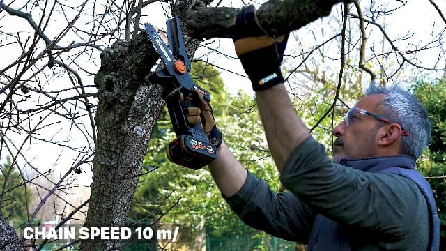 Worx Nitro 20V 5" Cordless Brushless Chainsaw 2.0 Ah Battery and Charger Included WG325