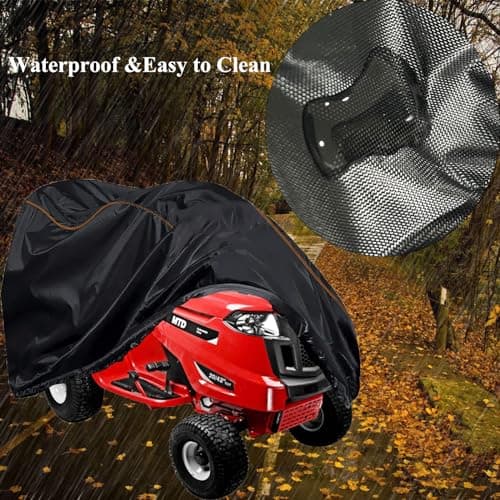 Riding Lawn Mower Cover Tractor 420D Compatible with up to 35 inch Decks Cub Cadet,Troy-Bilt,Husqvarna,MTD,Greenworks, EGO,Craftsman,Honda Windproof Outdoor with Storage