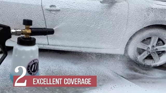 M MINGLE Foam Cannon, Compatible with Portland Husky and Ryobi Pressure Washer, with 5 Nozzle Tips, 1/4 Inch Quick Connector