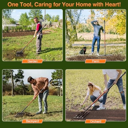 Lawn Leveling Rake-Lawn Leveling Tool-30” x 10” Ground Plate-78” Extra Long Handle for Yard Garden Lawn