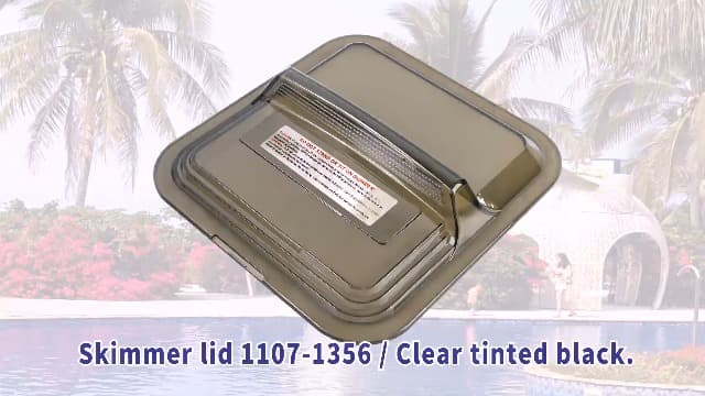 XJJ 1107-1356 Skimmer Lid Clear Tinted Black, Fit for 2094 & 2095 Doughboy Deluxe Skimmers, Replaces Skim-line Vacuum Skim Filter lid 1121-1349 11211349