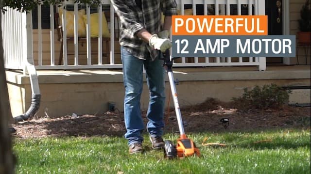 WORX WG896 12 Amp 7.5 Inch Electric Lawn Edger & Trencher, Orange and Black