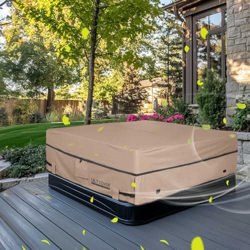 ULTCOVER Waterproof 600D Polyester Square Hot Tub Cover Outdoor SPA Covers 90 x 90 inch
