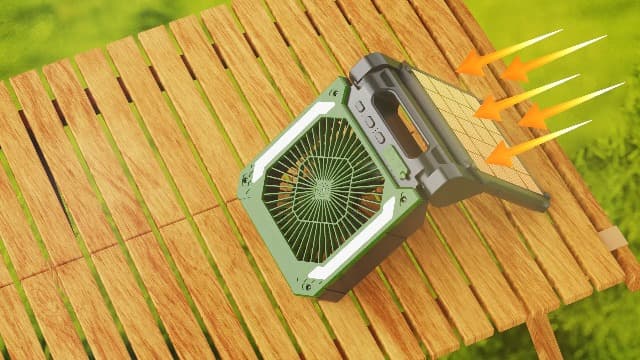 20000mAh Portable Fan Rechargeable with Solar Panel 2-in-1, 3 Speeds Cordless Battery Powered Fan with Led Lantern,Timer, Quiet USB-C Table Fan for Travel Tent Hurricane Office Home Bedroom(Green)